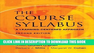 New Book The Course Syllabus: A Learning-Centered Approach
