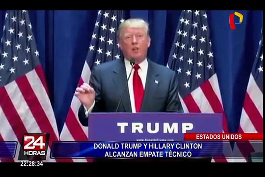 EEUU: encuesta revela empate técnico entre Donald Trump y Hillary Clinton