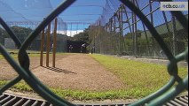 Steve Finn bowling nice wheels and a bit of target practice too Bowl to a pair of shoes like Lasith Malinga does if you want to practice your yorkers