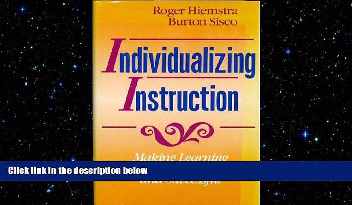 FREE DOWNLOAD  Individualizing Instruction: Making Learning Personal, Empowering, and Successful