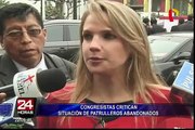 Congresistas critican situación de patrulleros abandonados