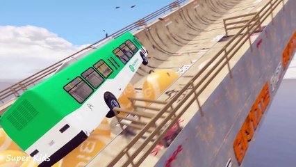 Người Nhện Lái Xe Buýt Vui Nhộn - Ô tô Hoạt Hình Action Movies Funny