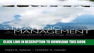 Collection Book Strategic Management: A Competitive Advantage Approach, Concepts   Cases (15th