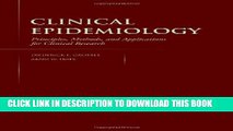 [PDF] Clinical Epidemiology: Principles, Methods, And Applications For Clinical Research Full Online