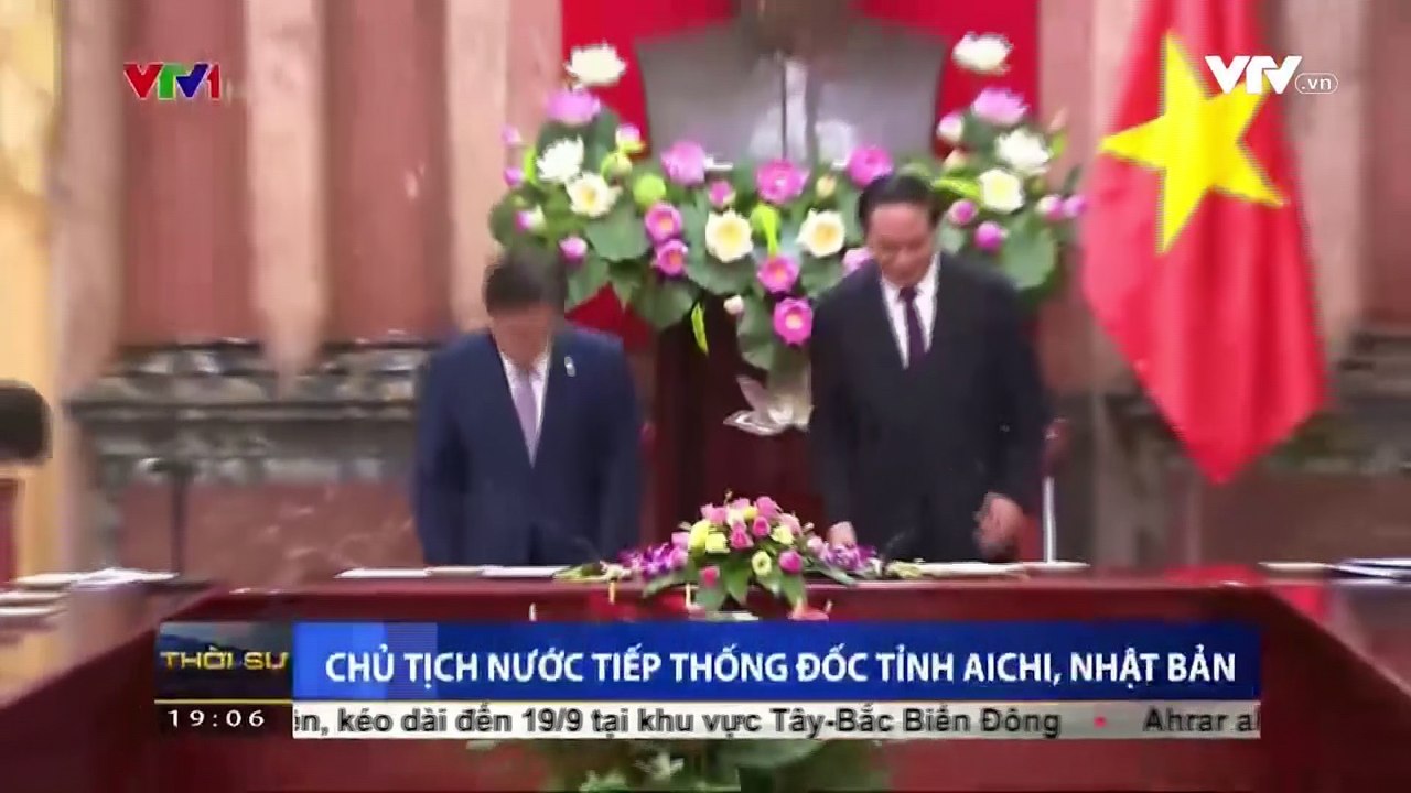 Chủ tịch nước Trần Đại Quang tiếp Thống đốc tỉnh Aichi, Nhật Bản