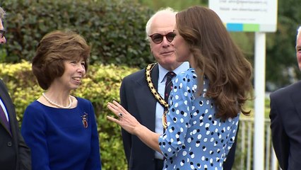 The Cambridges arrive at Stewart Academy in Essex