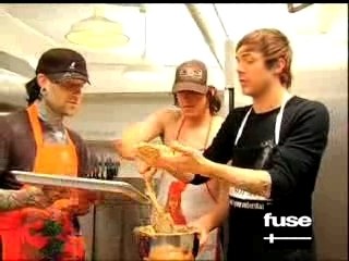The Used and Steven in the kitchen