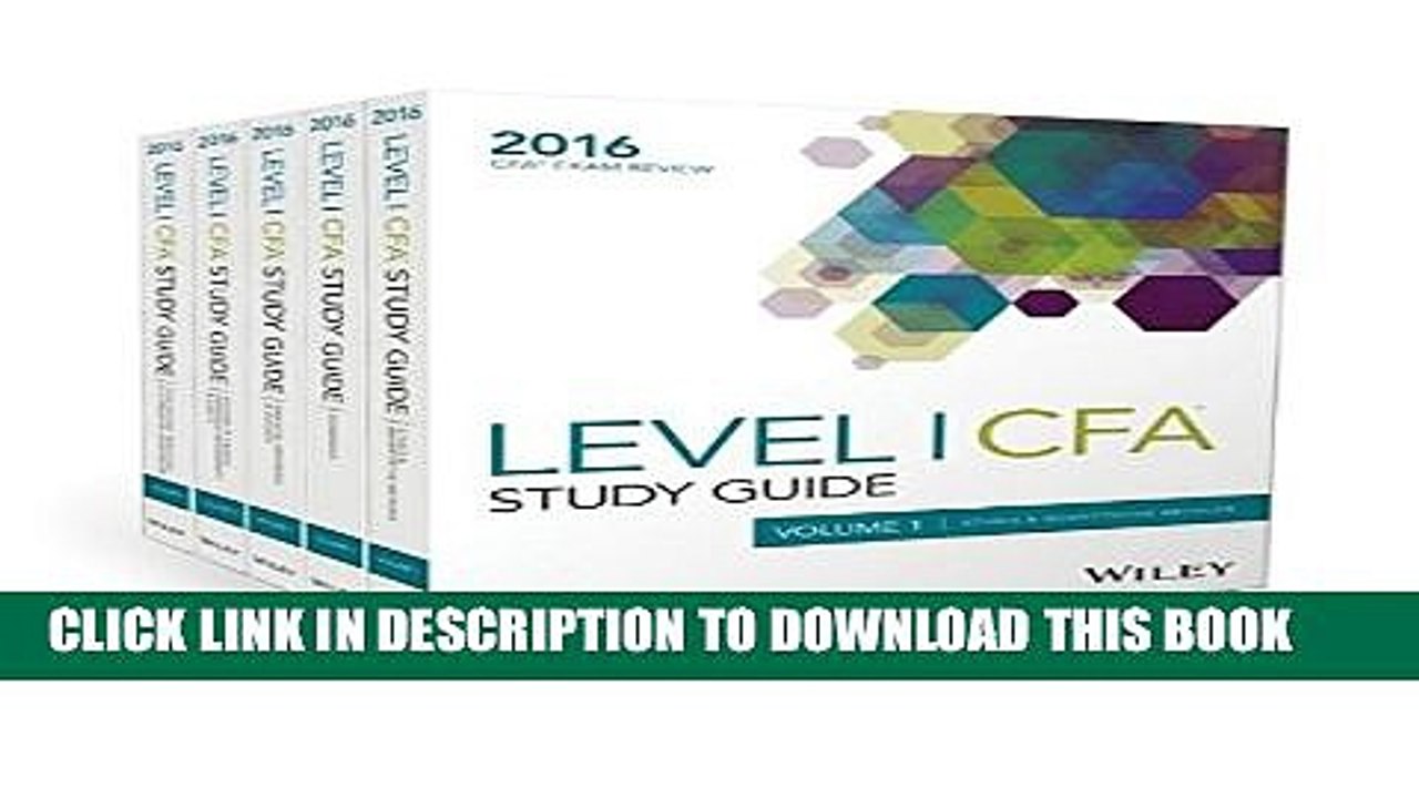 [PDF] Wiley Study Guide for 2016 Level I CFA Exam: Complete Set Full Colection