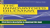 [PDF] The Innovatorâ€™s Dilemma: When New Technologies Cause Great Firms to Fail (Management of