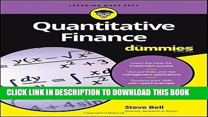 [PDF] Quantitative Finance For Dummies Full Online