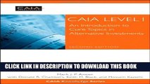 [PDF] CAIA Level I: An Introduction to Core Topics in Alternative Investments Popular Online