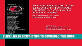 [PDF] Handbook of Quantitative Supply Chain Analysis: Modeling in the E-Business Era