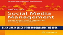 [New] Social Media Management: Technologies and Strategies for Creating Business Value (Springer