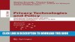 [PDF] Privacy Technologies and Policy: Third Annual Privacy Forum, APF 2015, Luxembourg,