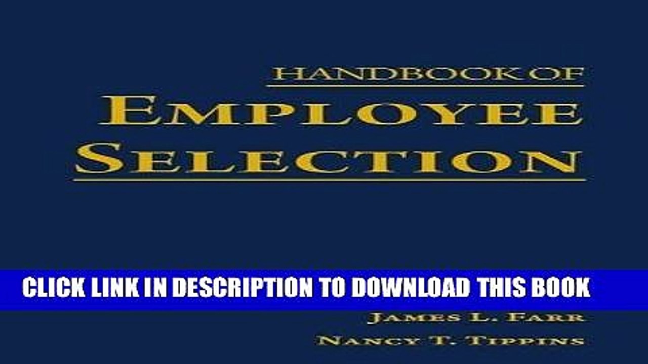 [PDF] Handbook of Employee Selection Full Colection