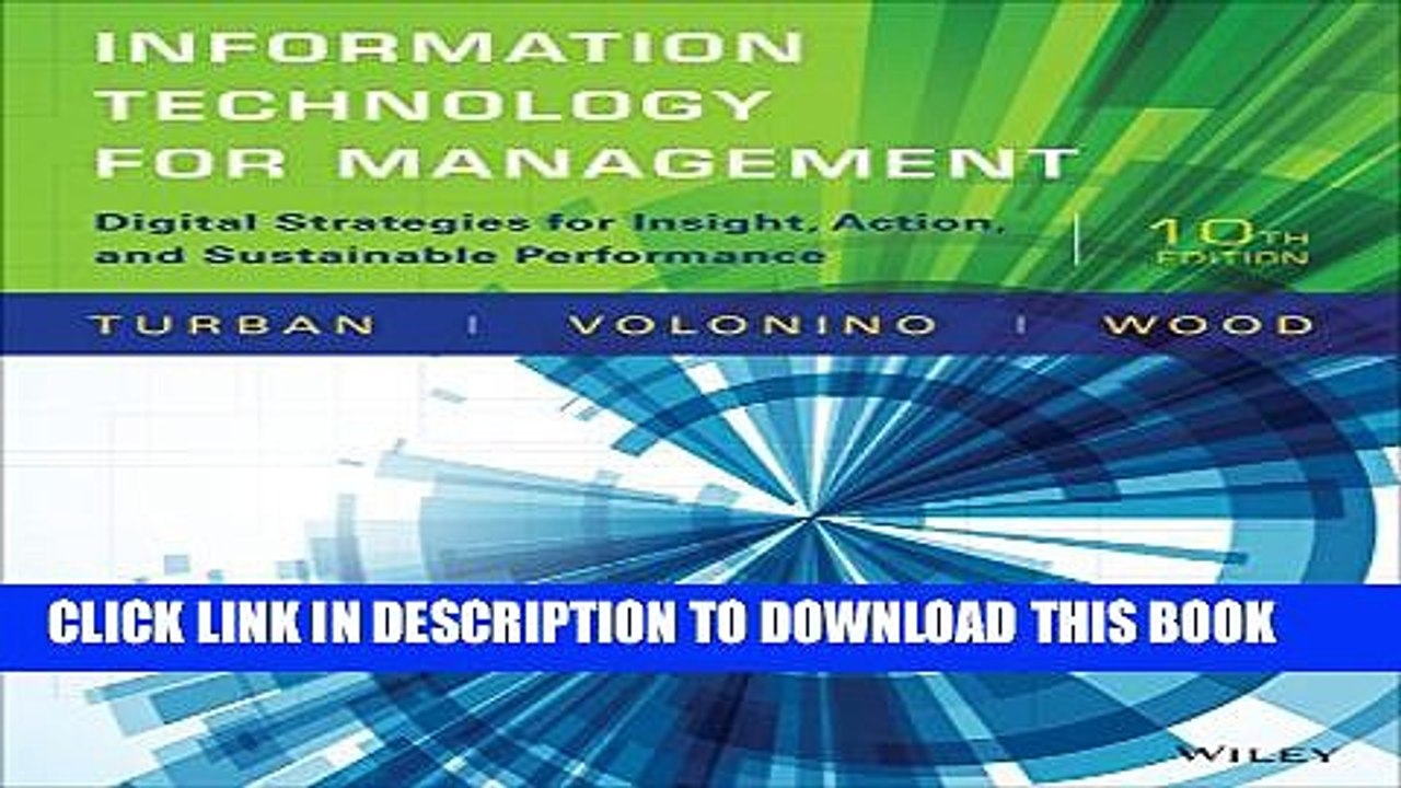 [PDF] Information Technology for Management: Digital Strategies for Insight, Action, and