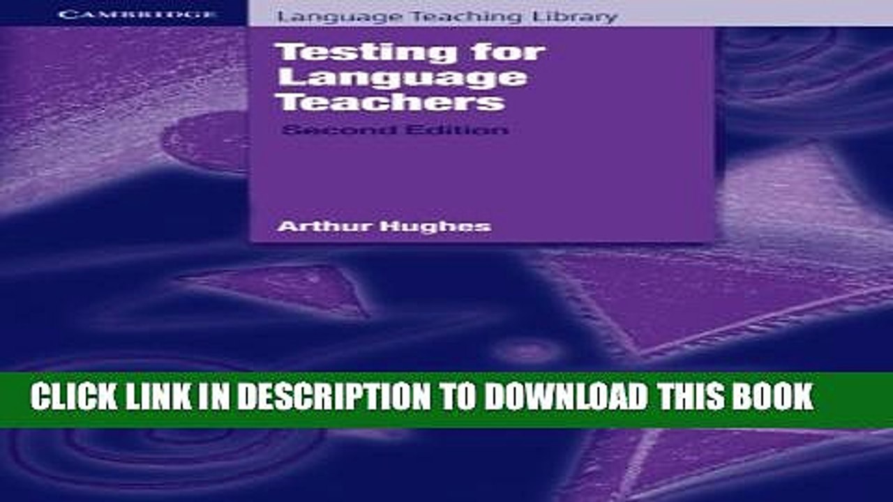 [PDF] Testing for Language Teachers (Cambridge Language Teaching Library) Full Collection
