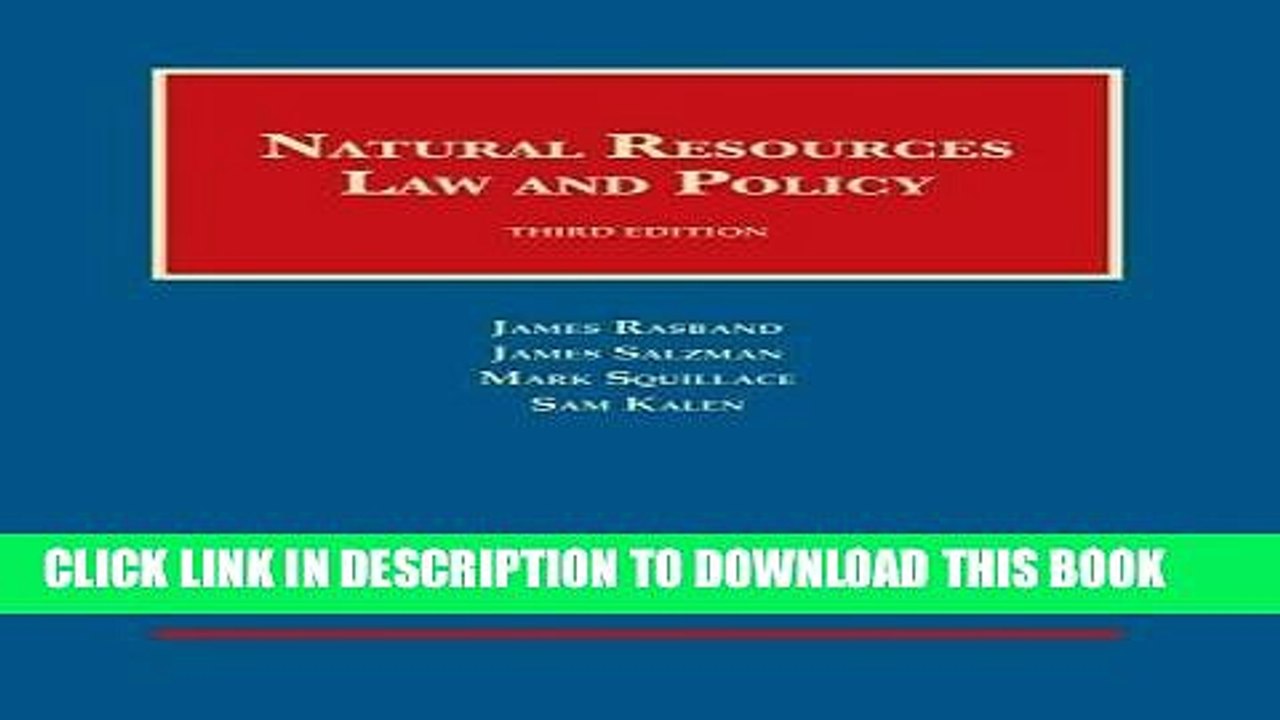 [PDF] Natural Resources Law and Policy (University Casebook Series) Full Colection