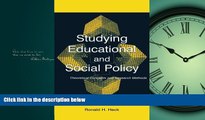 Popular Book Studying Educational and Social Policy: Theoretical Concepts and Research Methods
