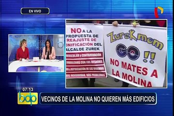 La Molina: vecinos realizan protesta por cambio de zonificación