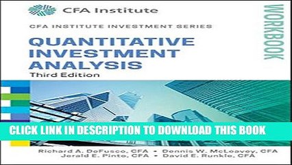[PDF] Quantitative Investment Analysis Workbook (CFA Institute Investment Series) Full Colection