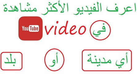 اعرف الفيديو الأكثر مشاهدة في  أي مدينة أو بلد