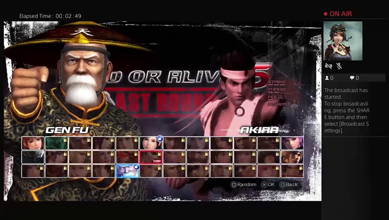 Dead or alive 5 last round Live PS4 Broadcast (4)