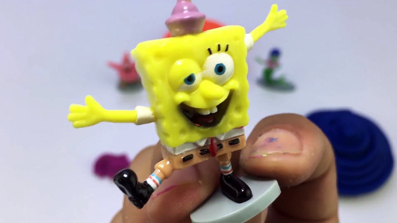 Play Creative & Learn Colours with Play Doh Ice Cream Surprise Toys SpongeBob for Kids