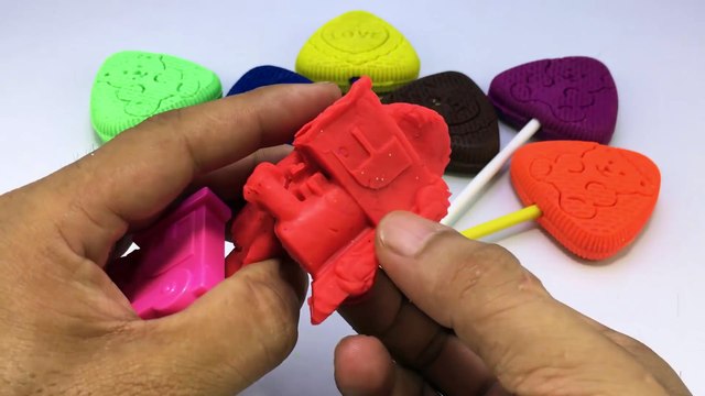 Play Creative & Learn Colours with Play Doh Lollipops Cars Molds Fun for Kids