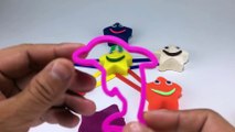 Play Creative & Learn Colours with Play Doh Smiley Stars Face Fun Dolphin Molds Fun