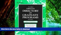 READ BOOK  The Official Gre Cgs Directory of Graduate Programs (Directory of Graduate Programs