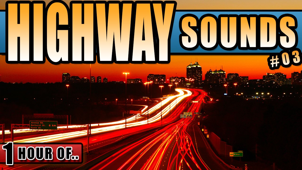 HIGHWAY AND TRAFFIC SOUNDS for Sleeping and relaxation. Sleep Sounds and White Noise for 1 hour