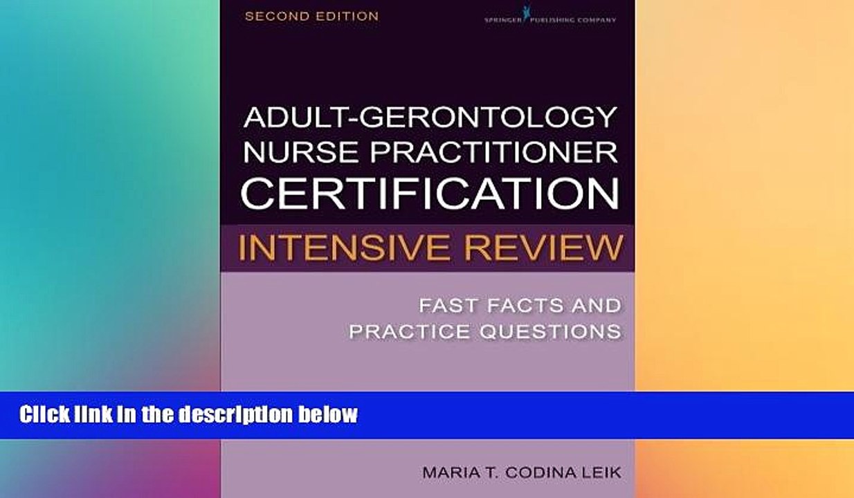 behold  Adult-Gerontology Nurse Practitioner Certification Intensive Review: Fast Facts and