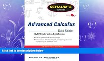 different   Schaum s Outline of Advanced Calculus, Third Edition (Schaum s Outlines)