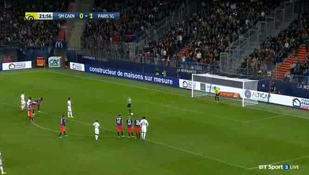Edinson Cavani Second Goal HD - Caen 0-2 PSG 16.09.2016 HD