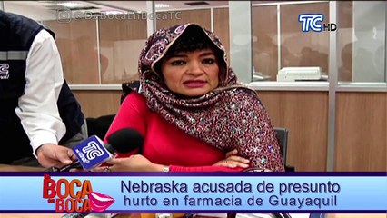 Nebraska Caputi acusada de presunto hurto en farmacia de Guayaquil