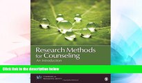 Big Deals  Research Methods for Counseling: An Introduction (Counseling and Professional