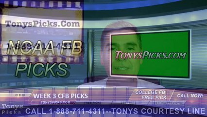 Friday Night College Football Free Picks Week 3 TV Games Point Spread Odds 9-16-2016