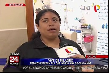 Hospital Sabogal: médicos extraen pila que ingirió niña de ocho años