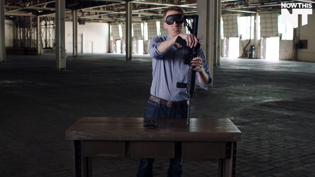 Democratic Senate Candidate Assembles Gun Blindfolded