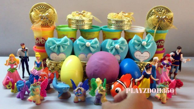 Surprise Toys Play-Doh with suprise Toys, Disney Princess, Snow White, Cinderella,Plants VS Zombies,My Little Pony Horse