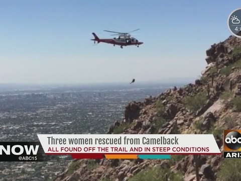 Three women rescued from Camelback Mountain