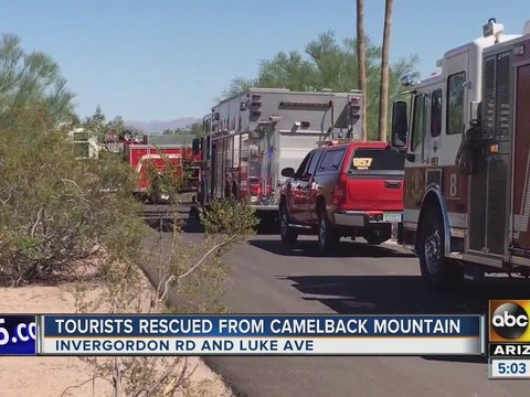 Tourists rescued from Camelback Mountain
