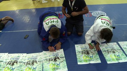 Judocas paralímpicos franceses na Rocinha