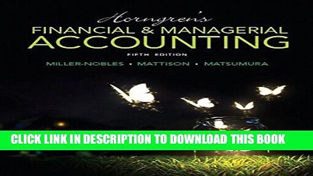 [PDF] Horngren s Financial Managerial Accounting Plus MyAccountingLab with Pearson eText