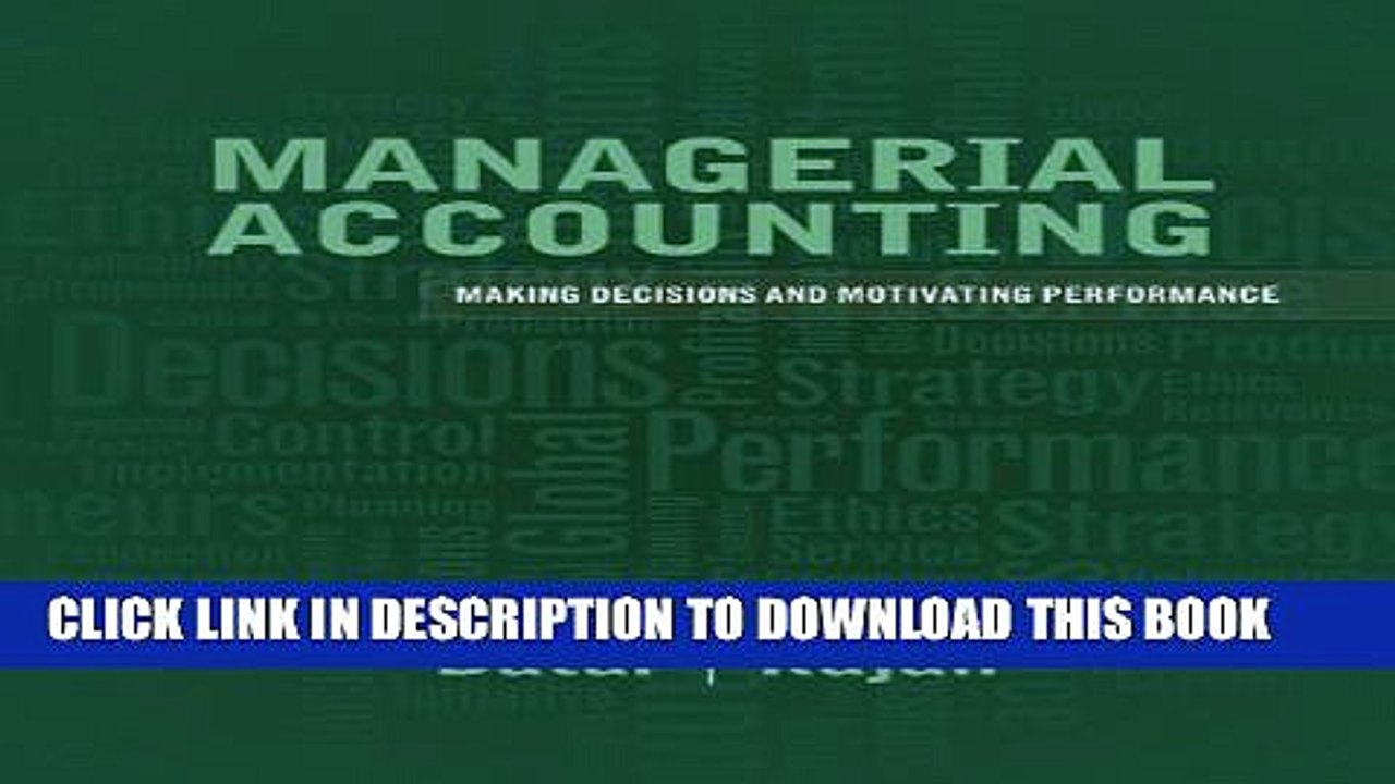 [PDF] Managerial Accounting: Decision Making and Motivating Performance Full Colection
