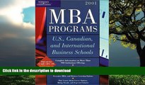 READ BOOK  Peterson s MBA Programs: U. S., Canadian, and International Business Schools, 2001