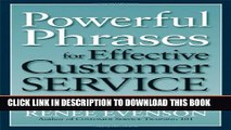 [PDF] Powerful Phrases for Effective Customer Service: Over 700 Ready-to-Use Phrases and Scripts
