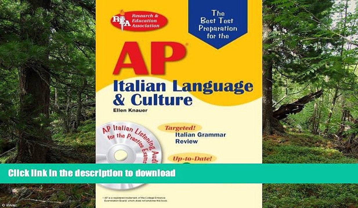 FAVORITE BOOK  AP Italian Language and Culture w/ Audio CDs (Advanced Placement (AP) Test