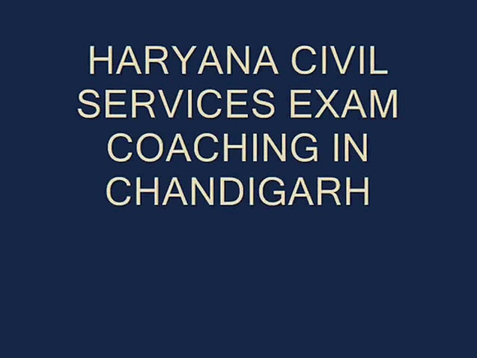 HCS COACHING CLASSES IN CHANDIGARH